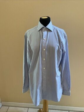 Polo Ralph Lauren Men's Stripes Regent Classic Fit Long Sleeve Shirt Size 15.5